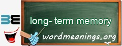 WordMeaning blackboard for long-term memory